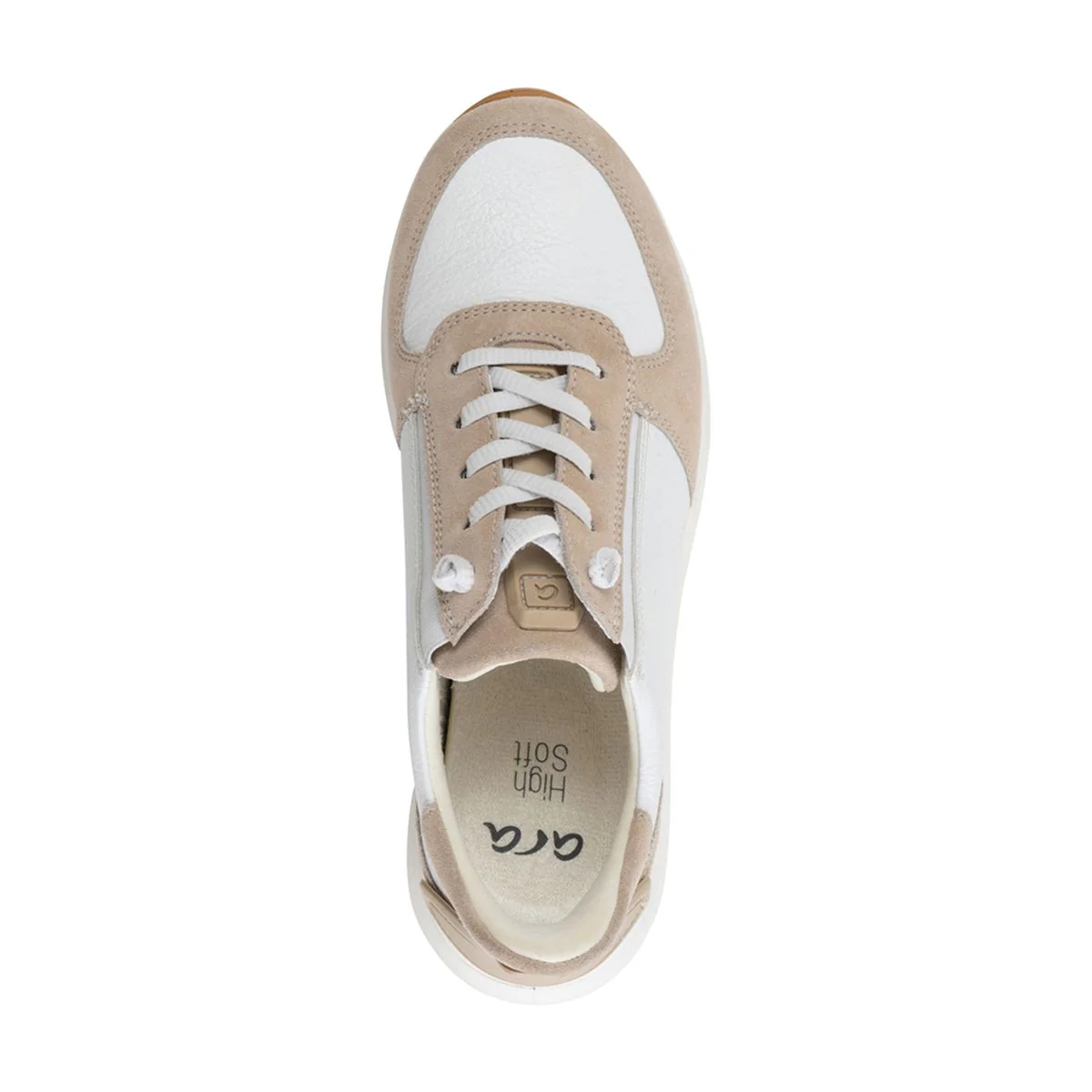 Ara Ovation Women's Lace Sneaker in Beige - Image 4