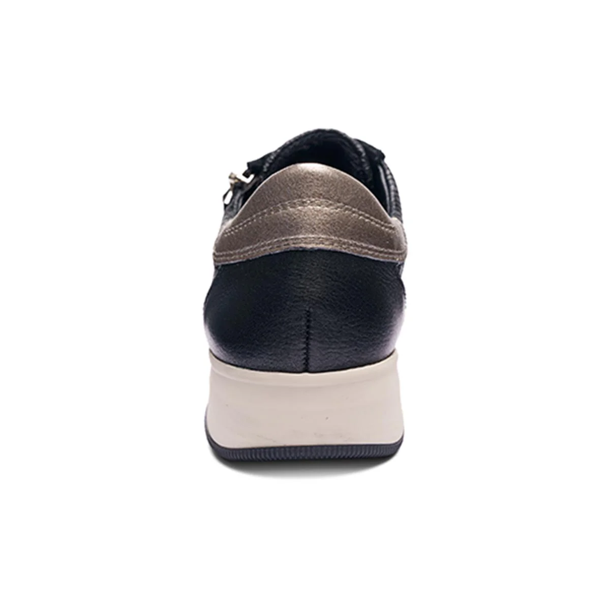 Ara Rei-Low Women's Zip Sneaker in Black Silver - Image 5