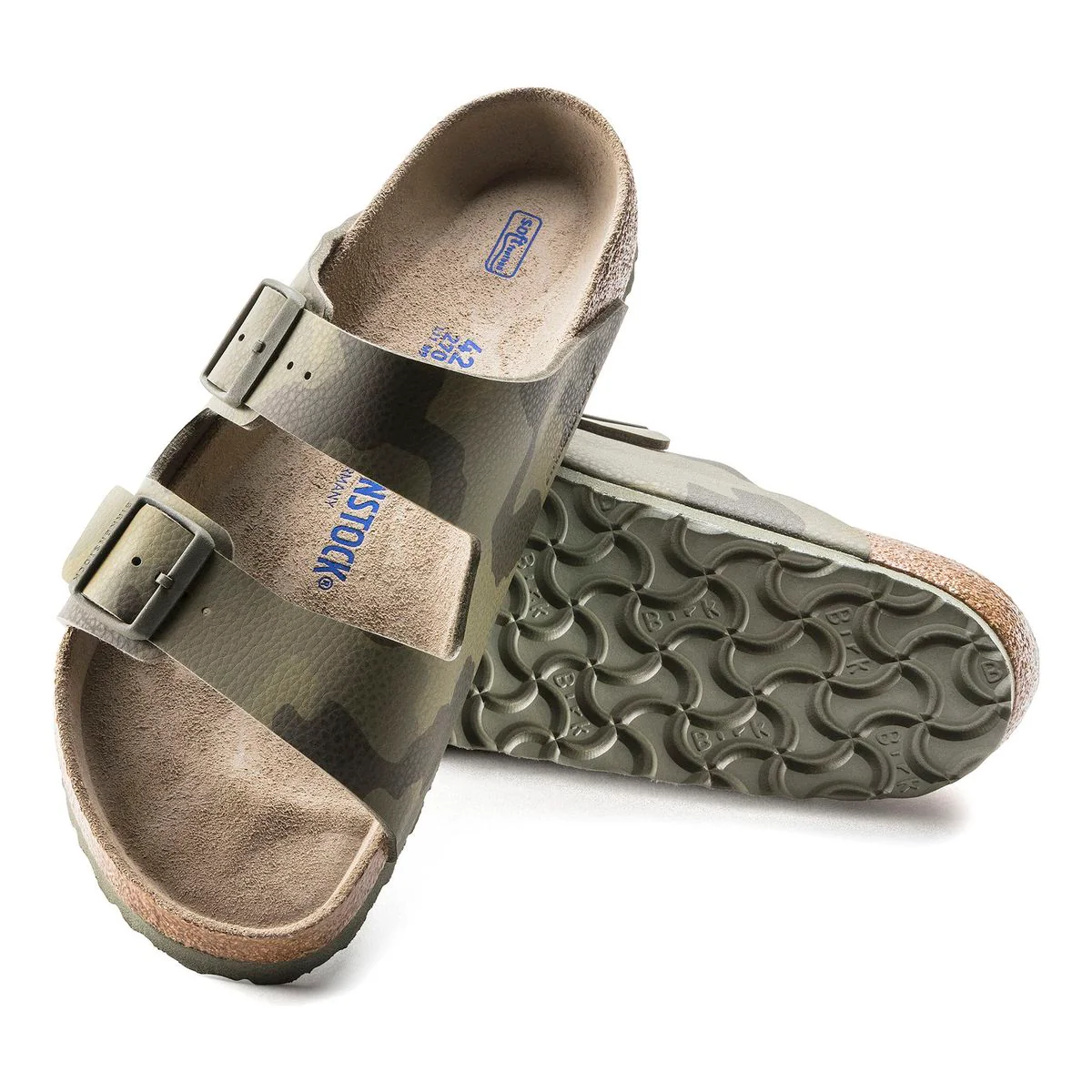 Birkenstock Arizona Birko-Flor Soft Footbed – Camo Green - Image 3