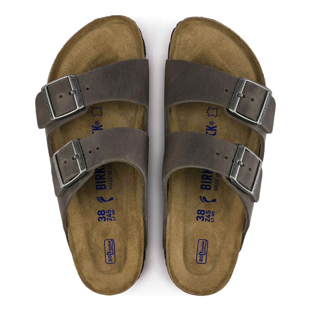 Birkenstock Arizona Soft Footbed — Iron Grey Oiled Leather - Image 3