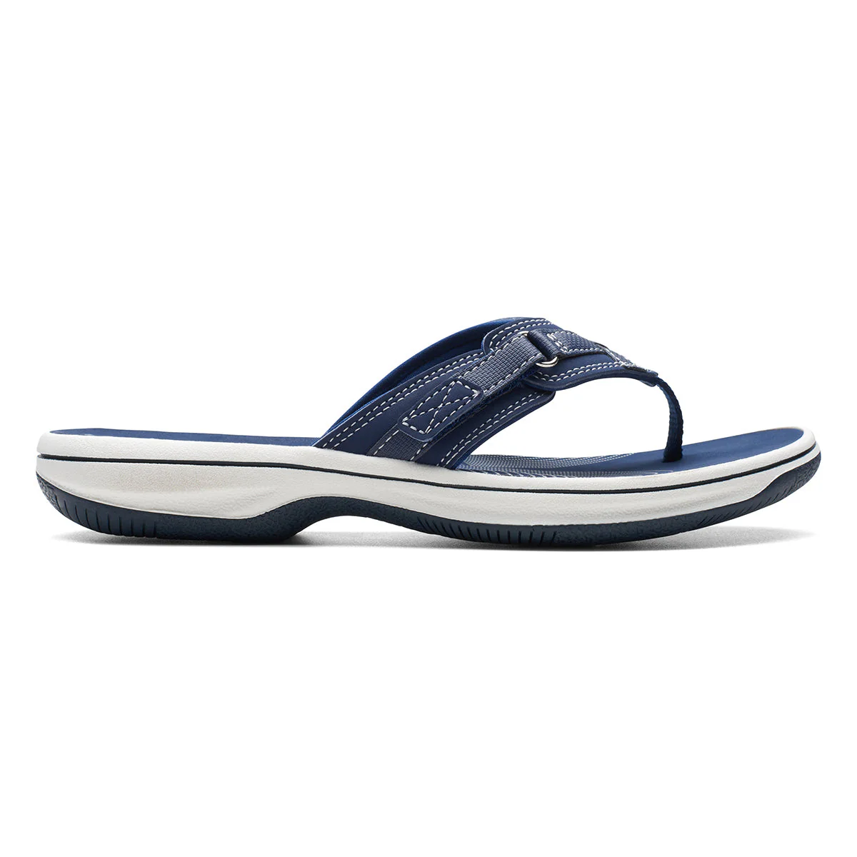 Clarks Breeze Sea Women's Thong Sandals in Navy - Image 7