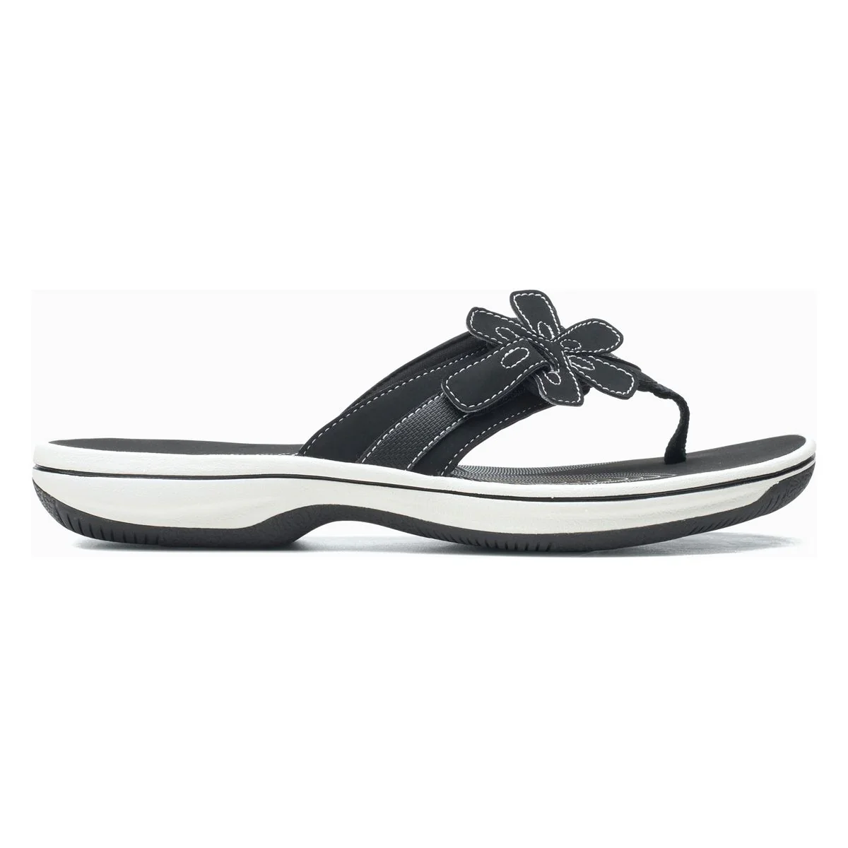 Brinkley Flora Women's Thong Sandals in Black - Image 3
