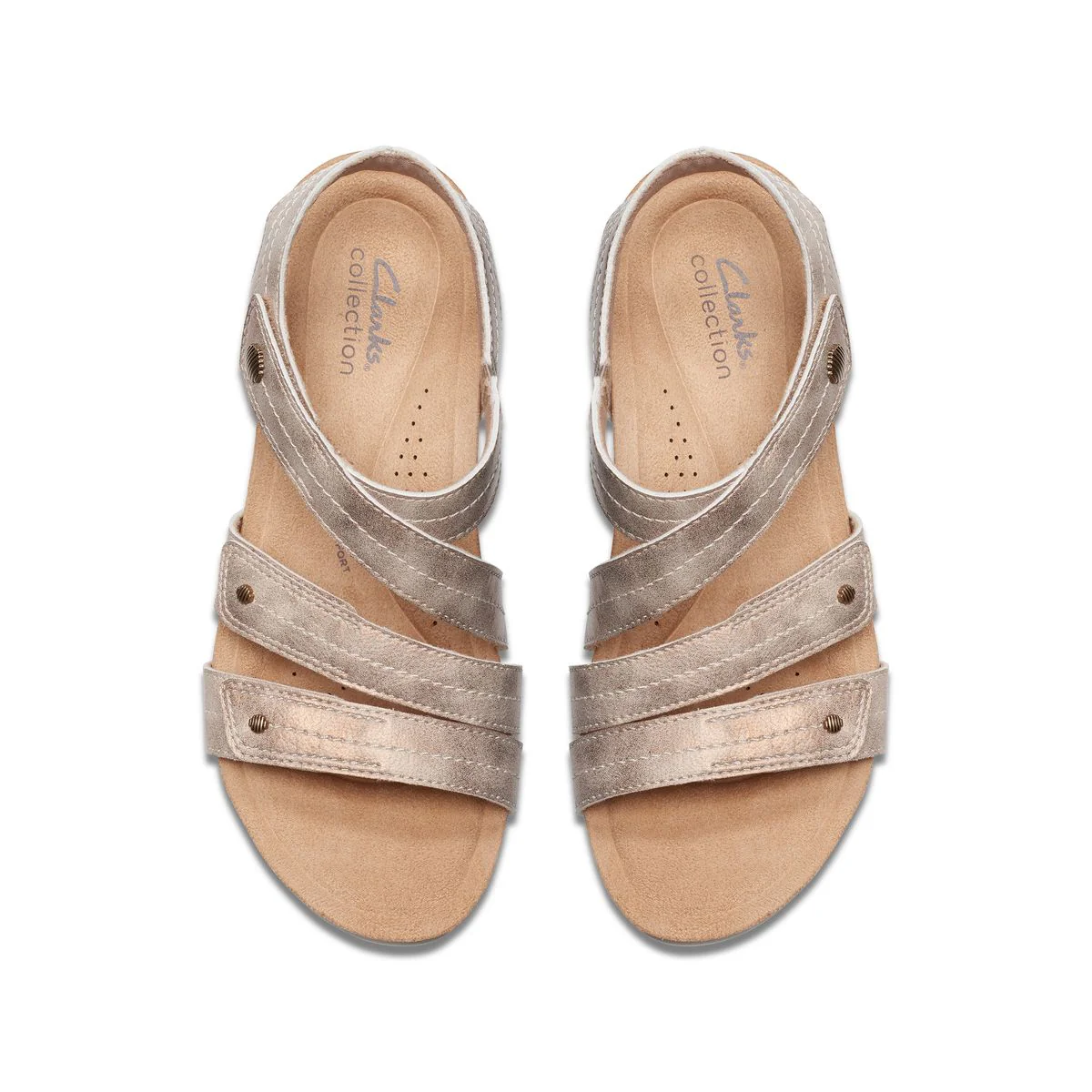 Clarks Calenne Clara Women's Wedge Sandals in Bronze Metallic - Image 6