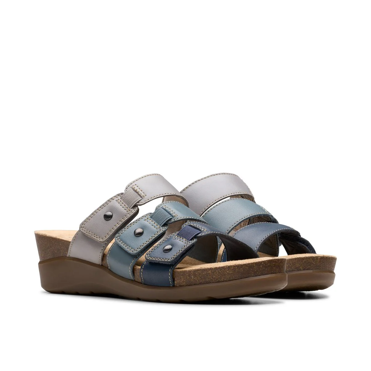Clarks Calenne Lily Women’s Leather Sandals in Navy - Image 5