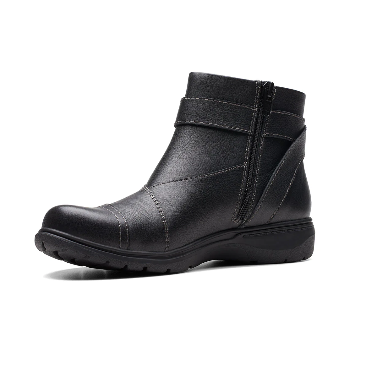 Clarks Carleigh Dalia Women's Ankle Boot in Black Nubuck - Image 3