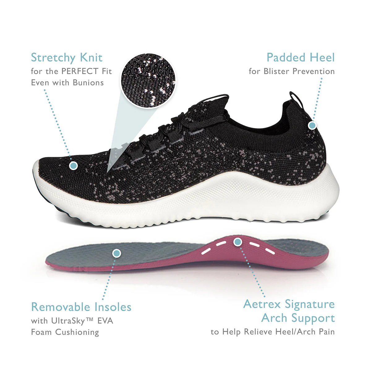 Carly Women's Arch Support Sneakers - Image 7
