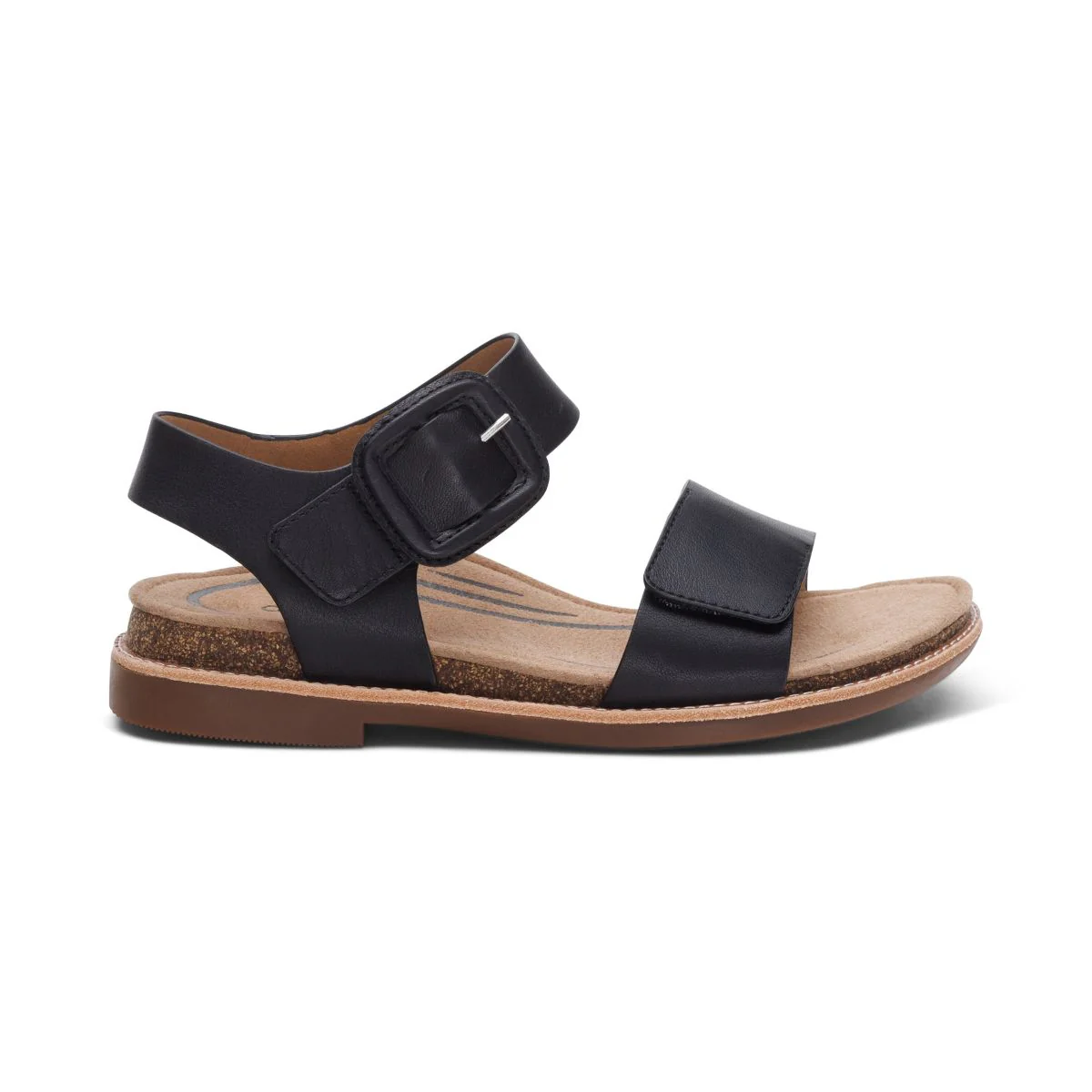 Aetrex Claire Women's Adjustable Strap Sandal – Black - Image 2