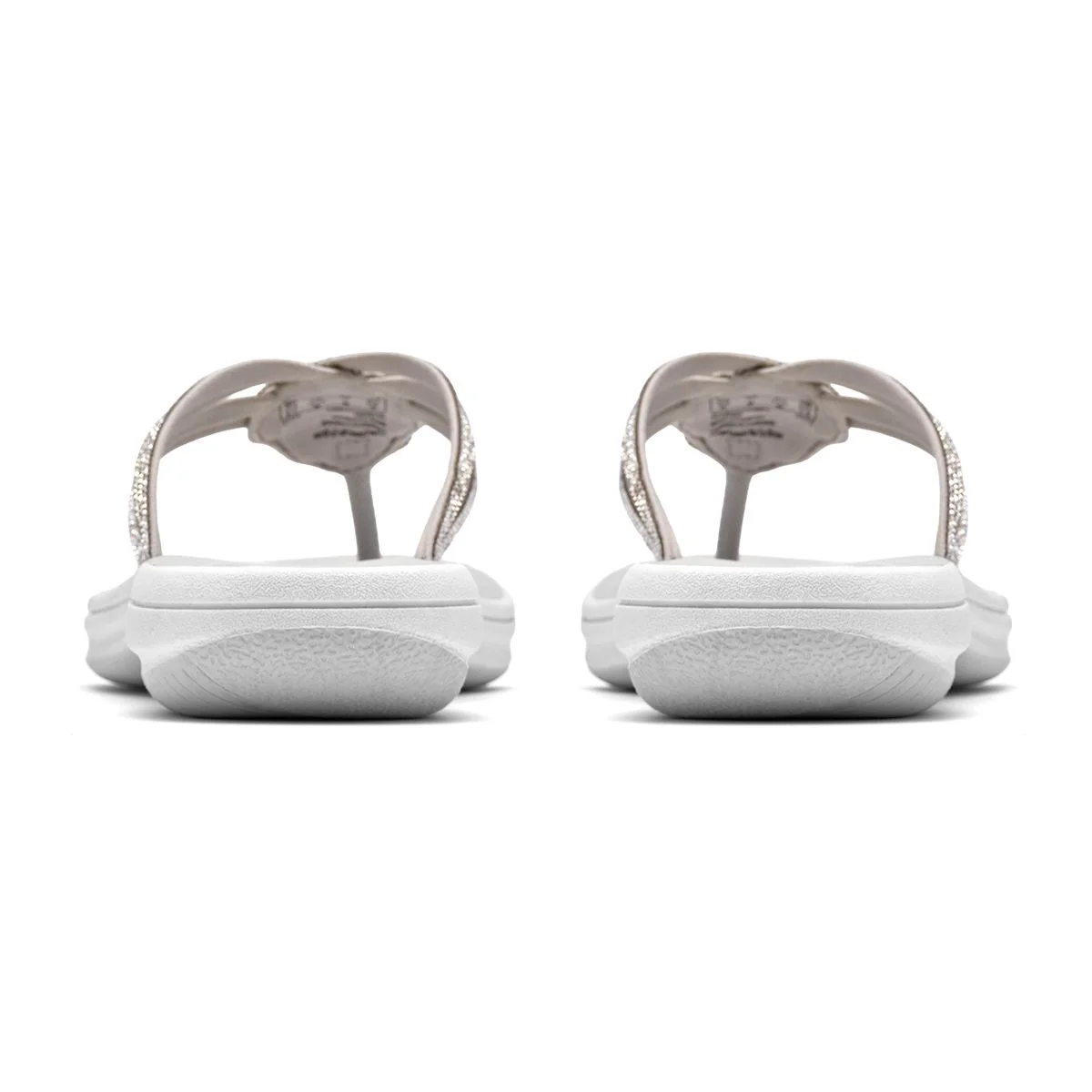 Clarks Breeze Gem Women's Thong Sandals in Silver - Image 2