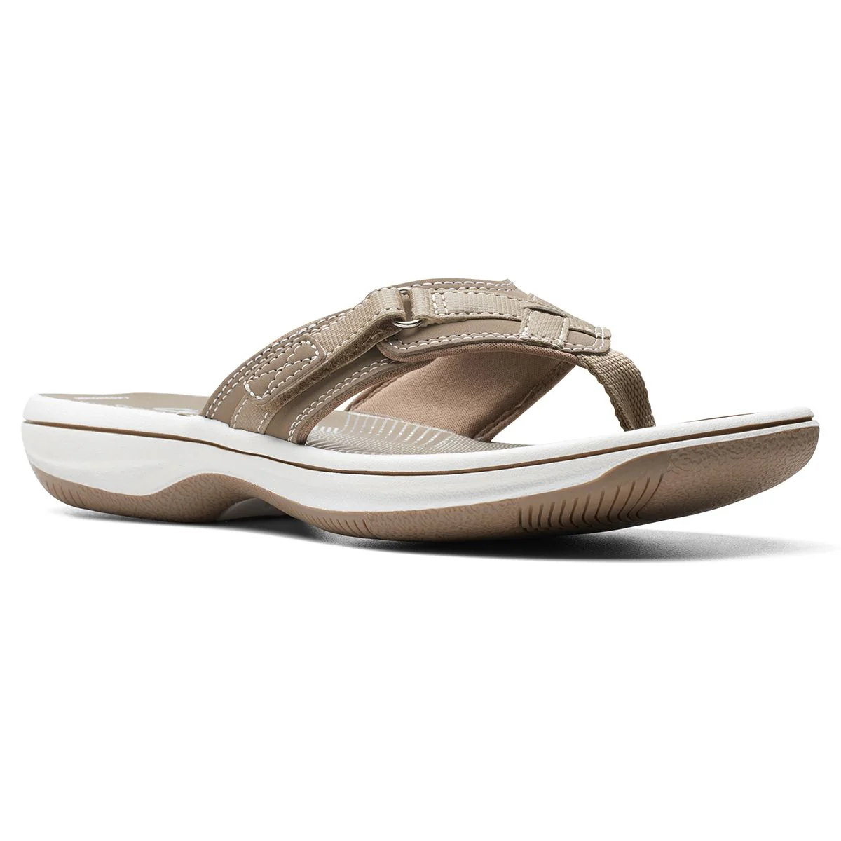 Clarks Breeze Sea Women's Thong Sandals in Taupe