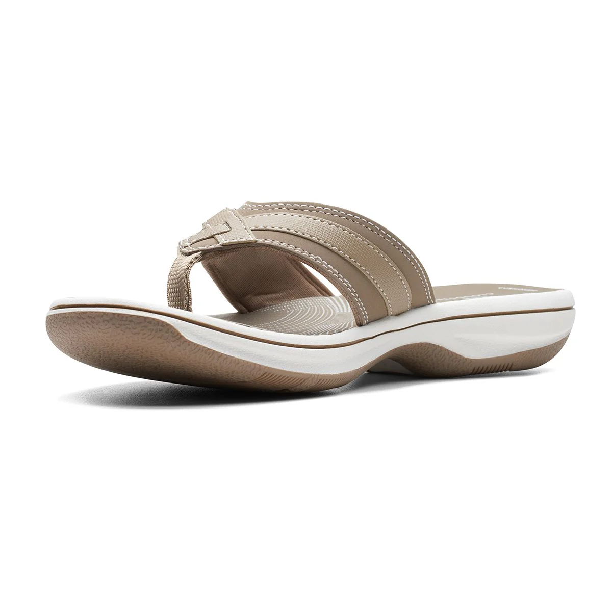 Clarks Breeze Sea Women's Thong Sandals in Taupe - Image 2