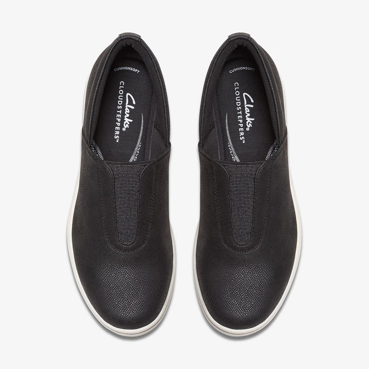 Clarks BreezeSky Ria Women's Sneaker in Black/White - Image 6