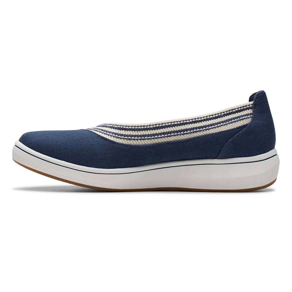 Clarks Women's Breezesky Air Slip On Shoes in Navy - Image 3