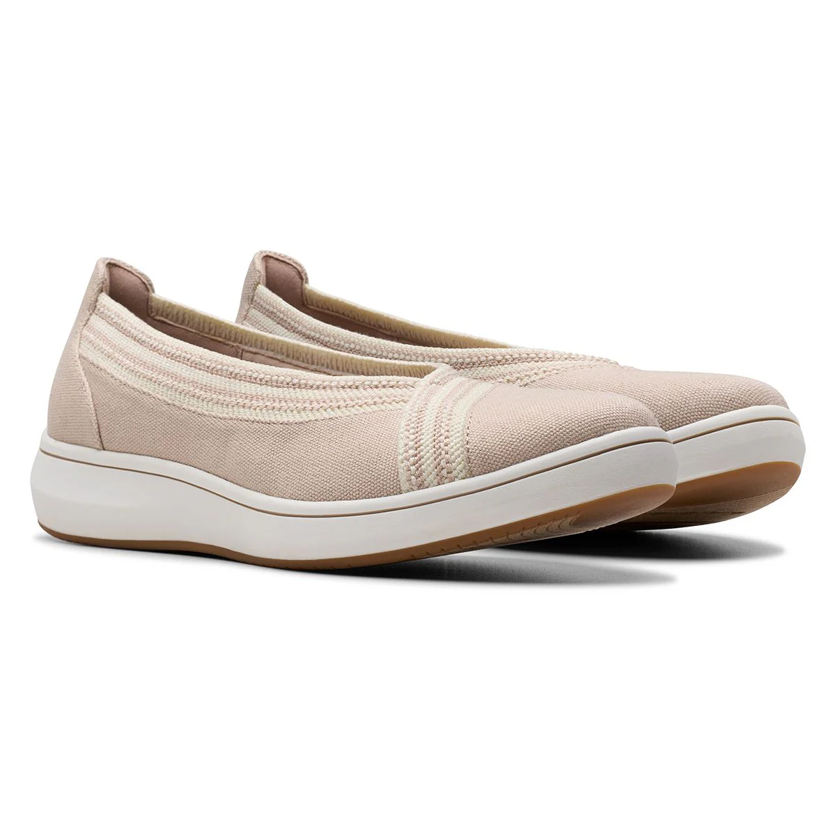 Clarks Women's Breezesky Air Slip On Shoes in Sand - Image 5