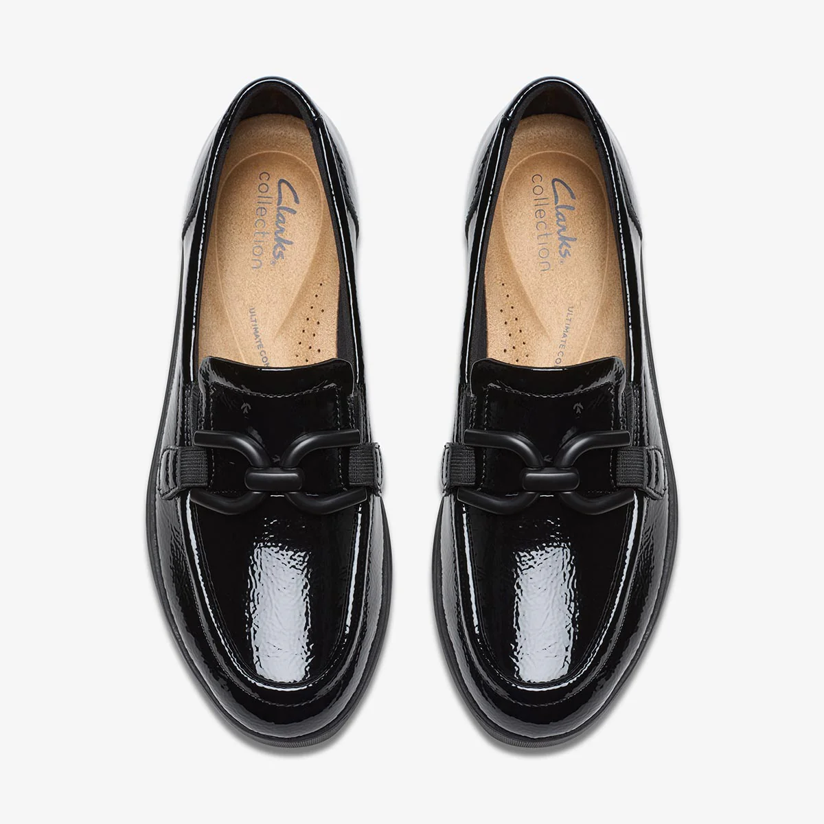 Clarks Zylah Top Women's Loafers in Black Patent - Image 5