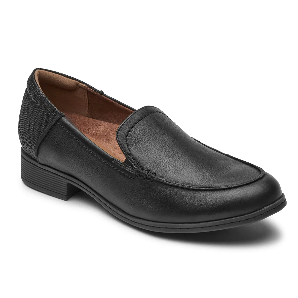 Crosbie Moc Black Leather