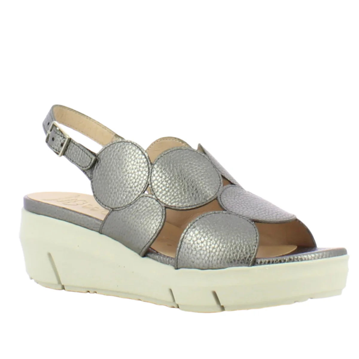 Wonders D-8210 Wedge Slingback Sandal in Silver