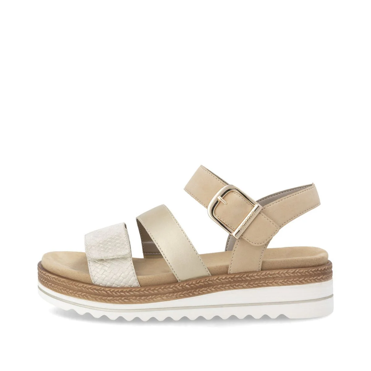 Remonte D0Q55 Light Gold Women's Strap Sandals - Image 3