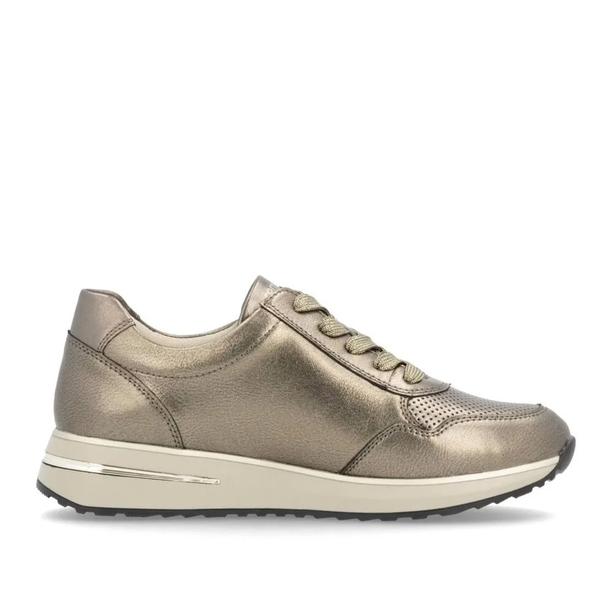 Remonte D1G00 Women's Zip Sneaker in Bronze - Image 2