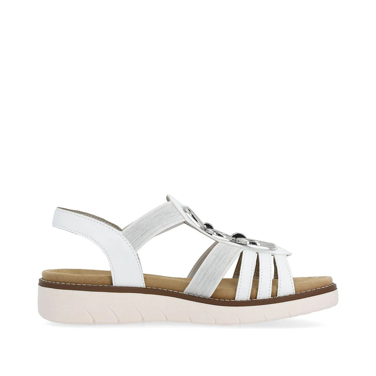 Remonte D2073 Women's White Strap Sandals - Image 2