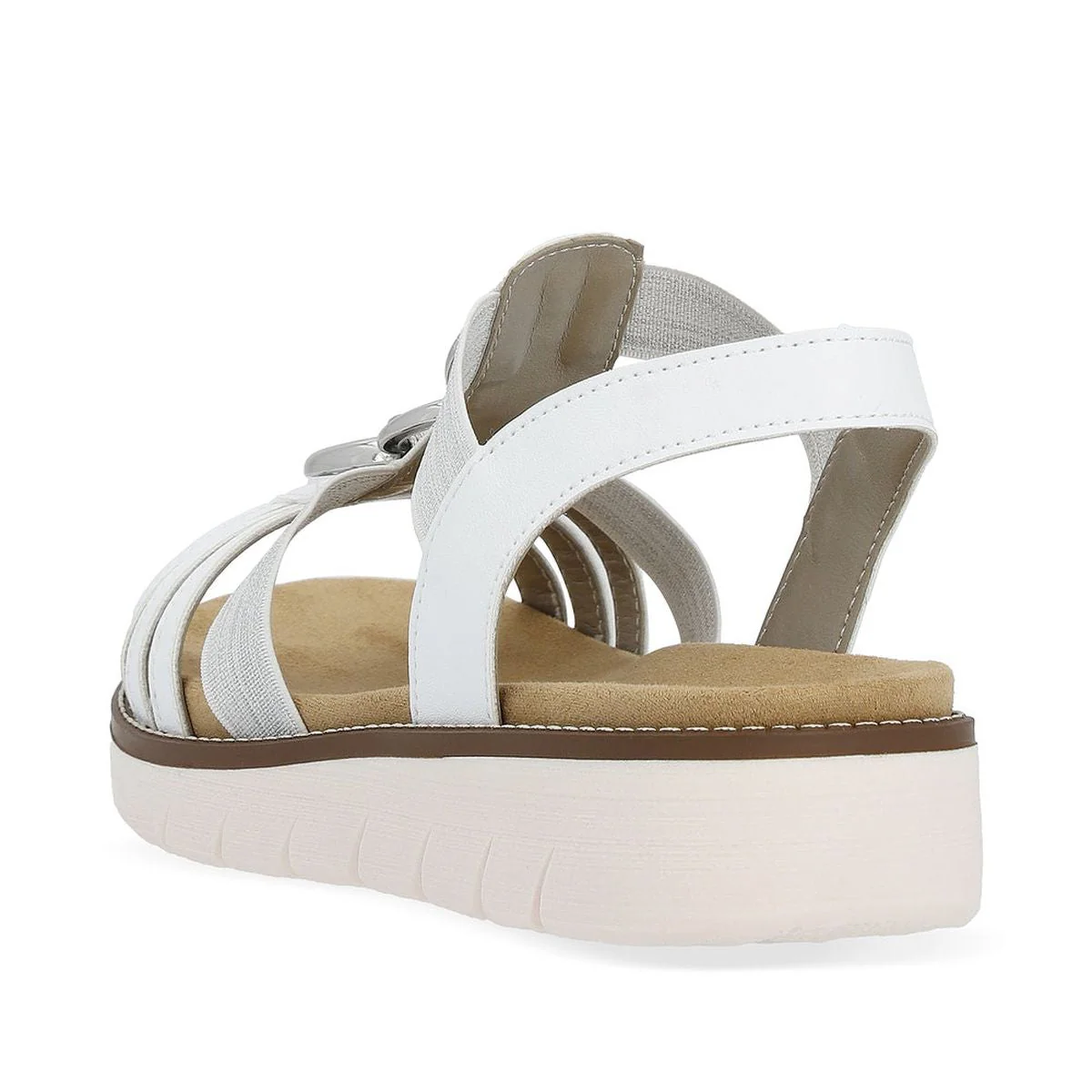 Remonte D2073 Women's White Strap Sandals - Image 3