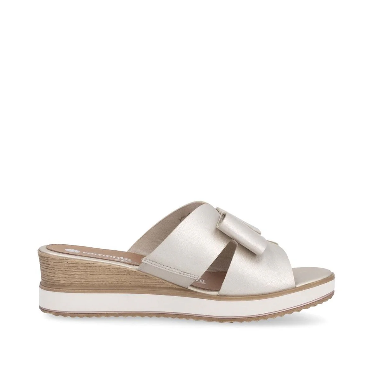 Remonte D6456 Women's Mule Sandals in Pale Gold - Image 2