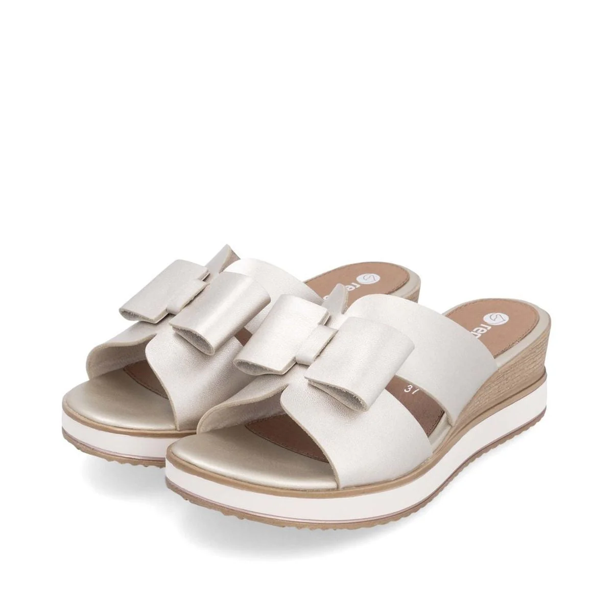 Remonte D6456 Women's Mule Sandals in Pale Gold - Image 5