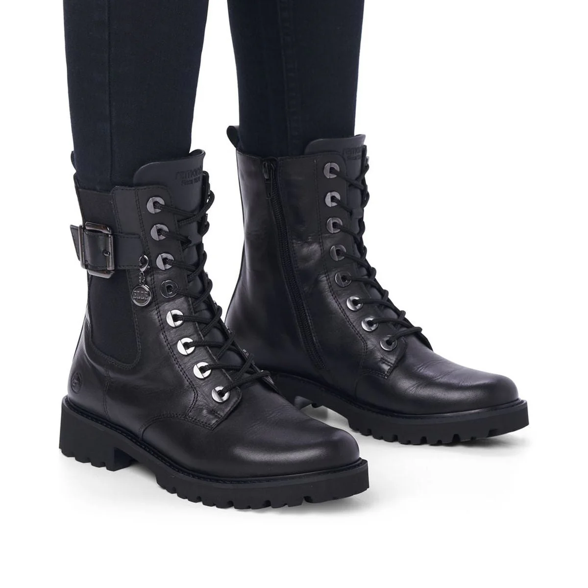 Remonte D8668 Women's Black Biker Boots - Image 5