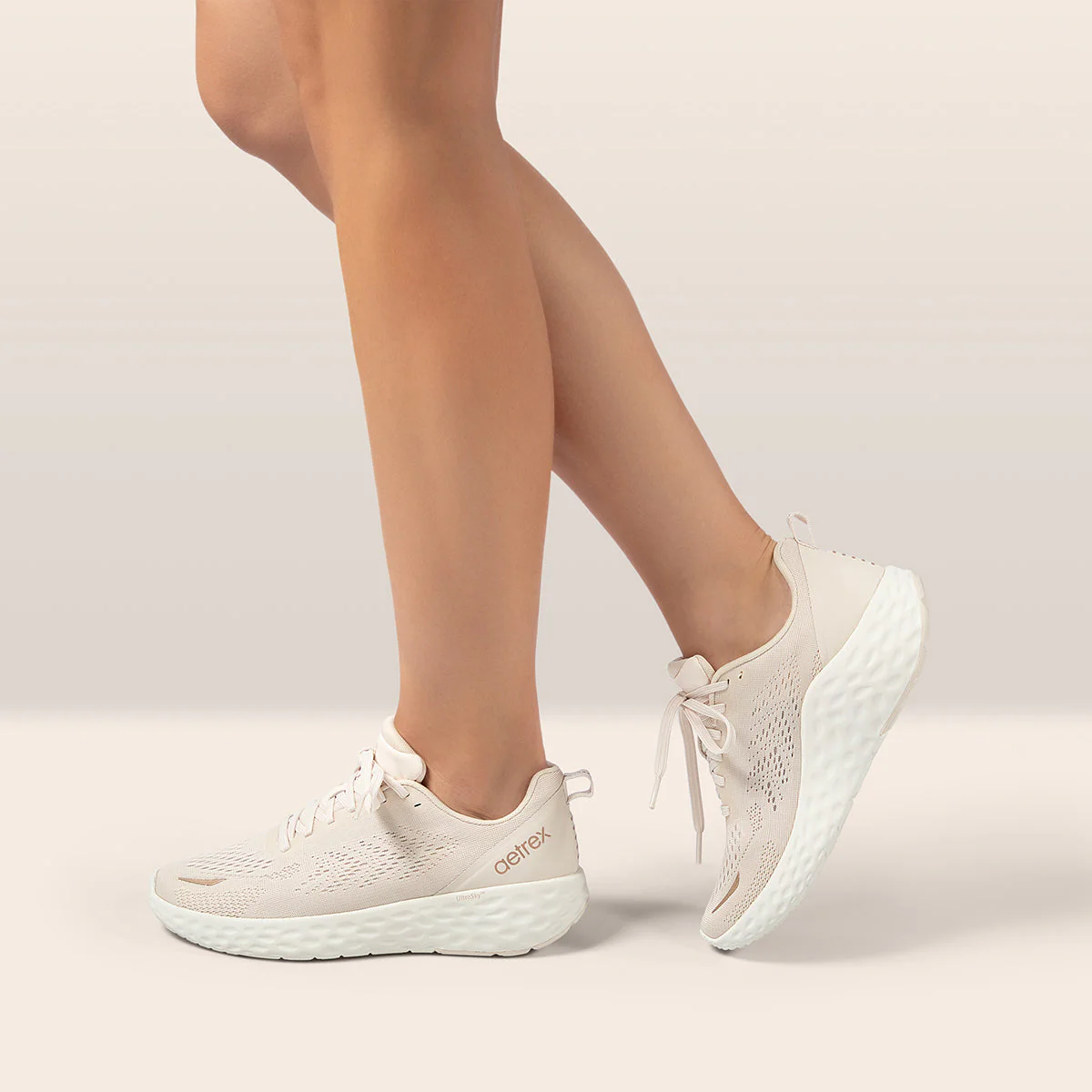 Aetrex Danika Women's Arch Support Sneaker – Ivory - Image 7