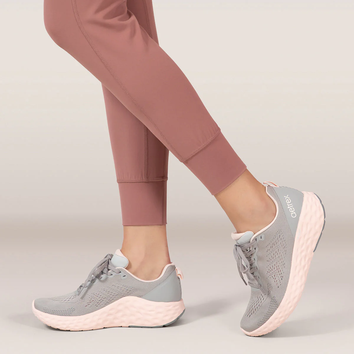 Aetrex Danika Women's Arch Support Sneaker – Taupe - Image 7