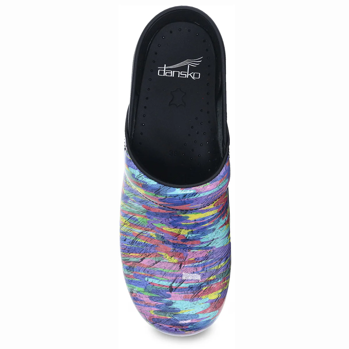 Dansko Professional Women's Slip On Clog in Marker Patent - Image 2
