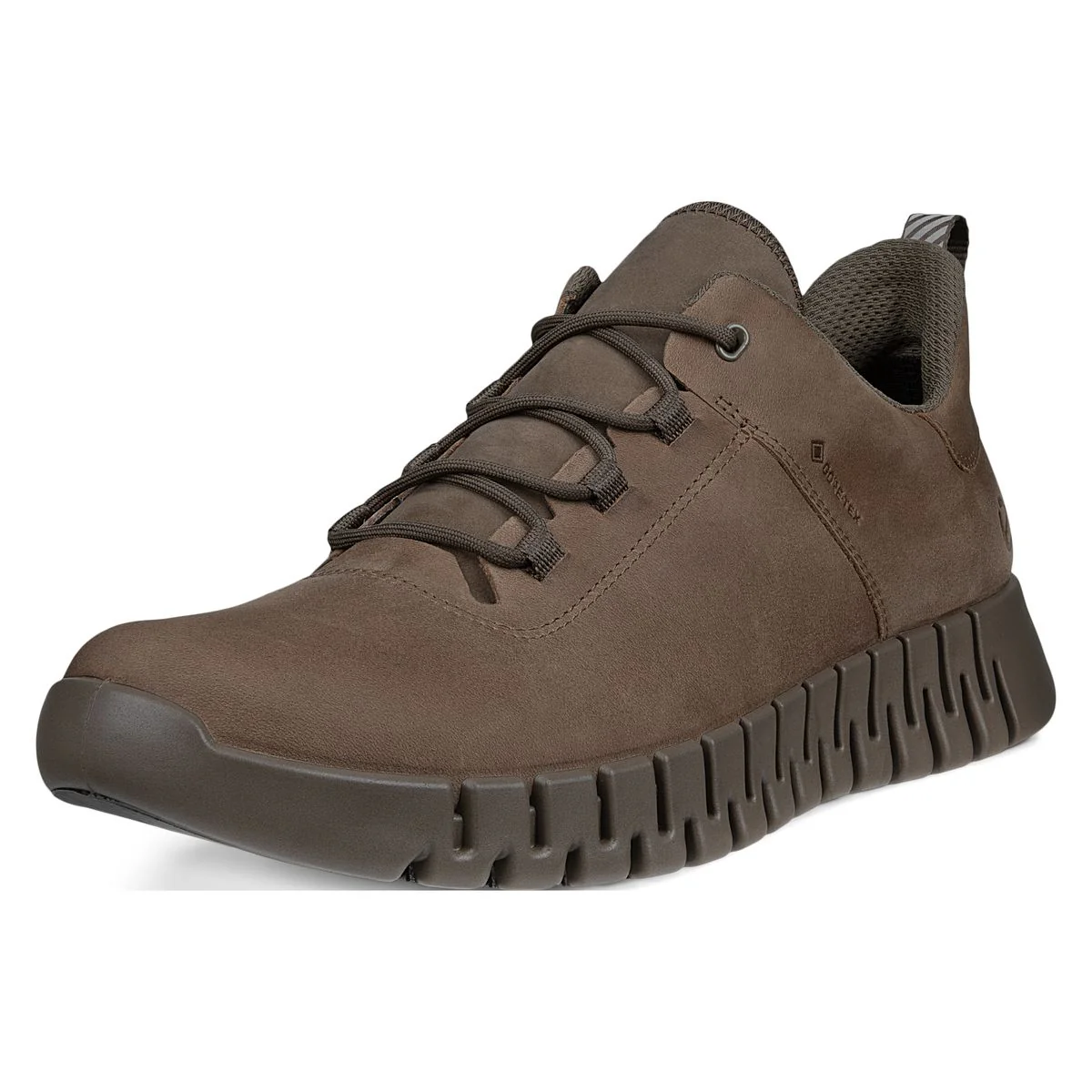 Ecco Gruuv Men's Leather Gore-Tex Sneakers in Brown - Image 3