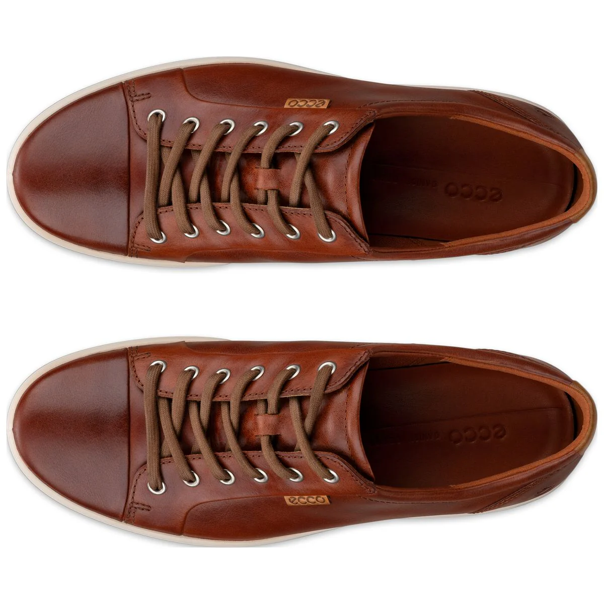 Ecco Soft 7 Men's Leather Sneaker in Cognac - Image 3