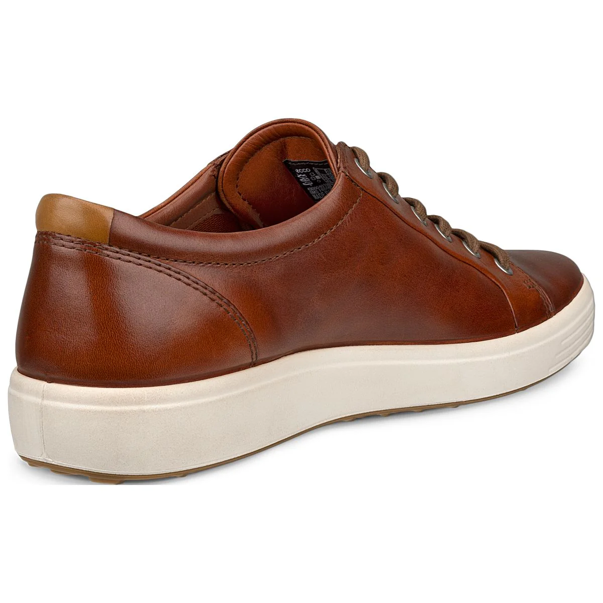 Ecco Soft 7 Men's Leather Sneaker in Cognac - Image 4