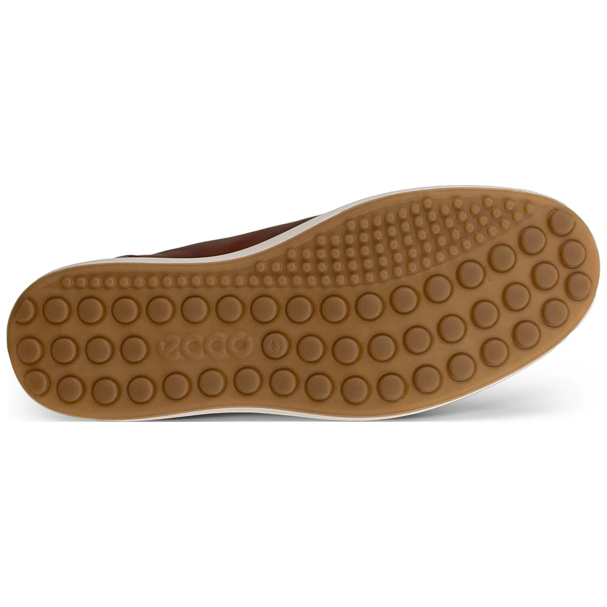 Ecco Soft 7 Men's Leather Sneaker in Cognac - Image 7