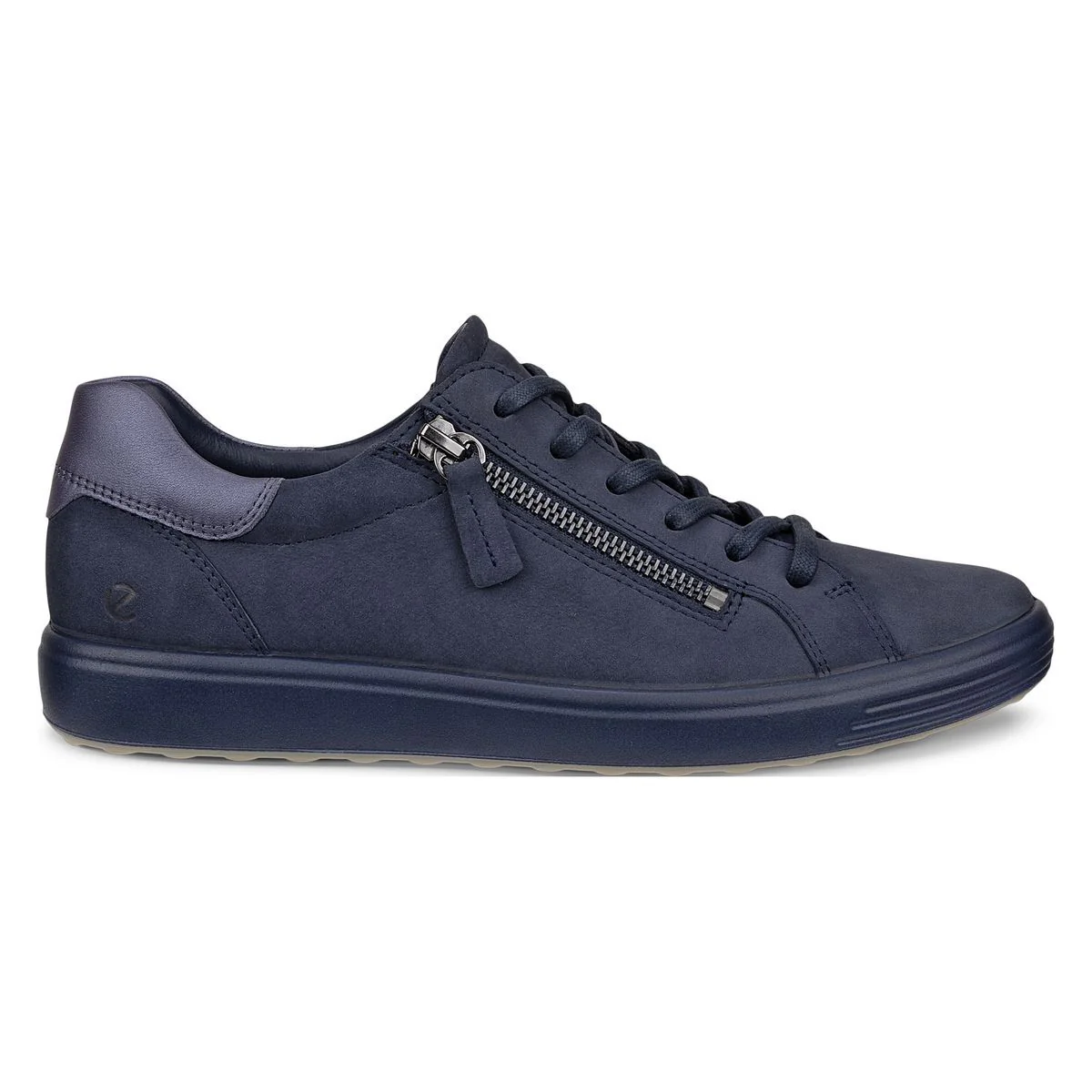 Ecco Soft 7 Women's Side-Zip Sneaker in Marine - Image 6