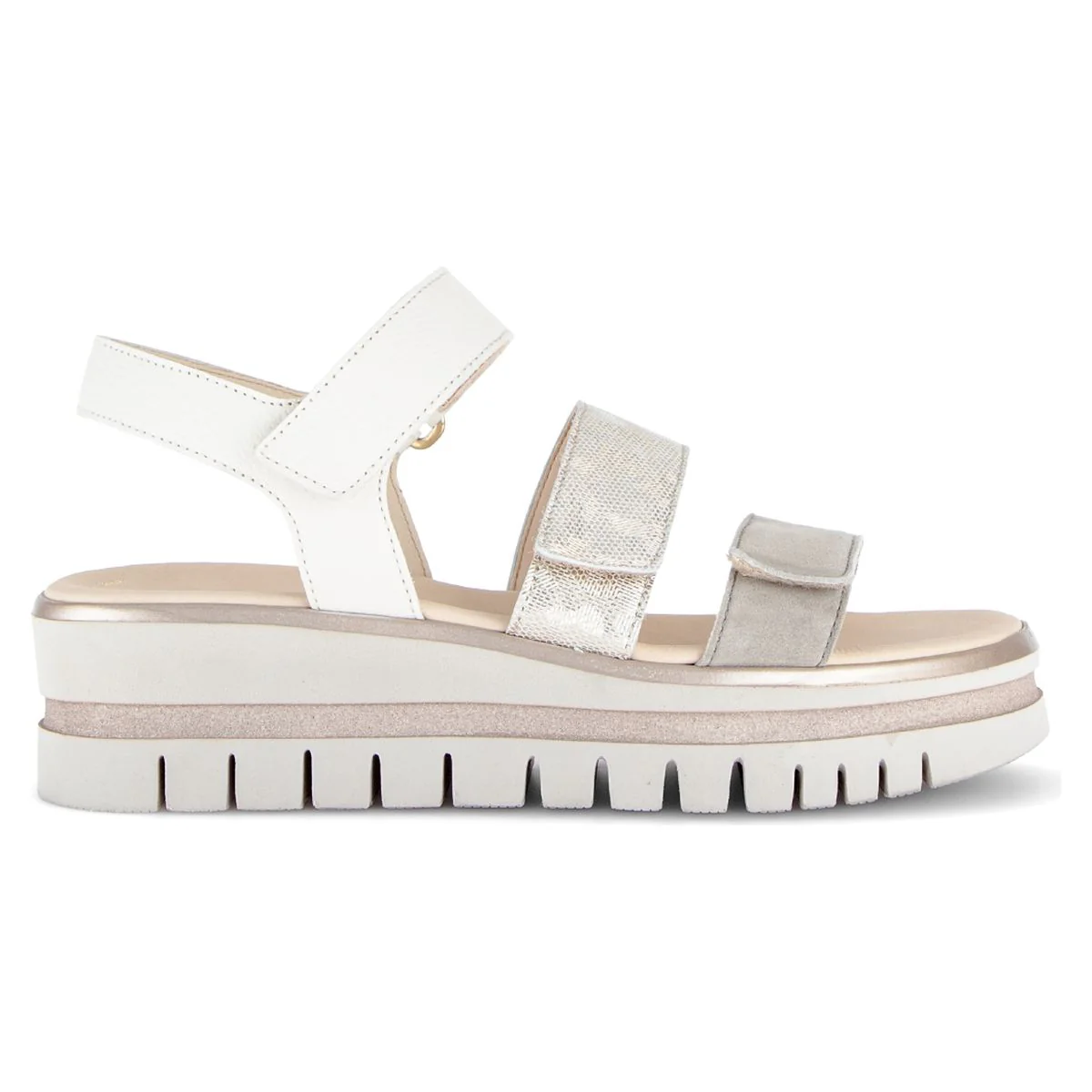 Gabor 620.69 Platform Adjustable Sandal – Grey/Silver