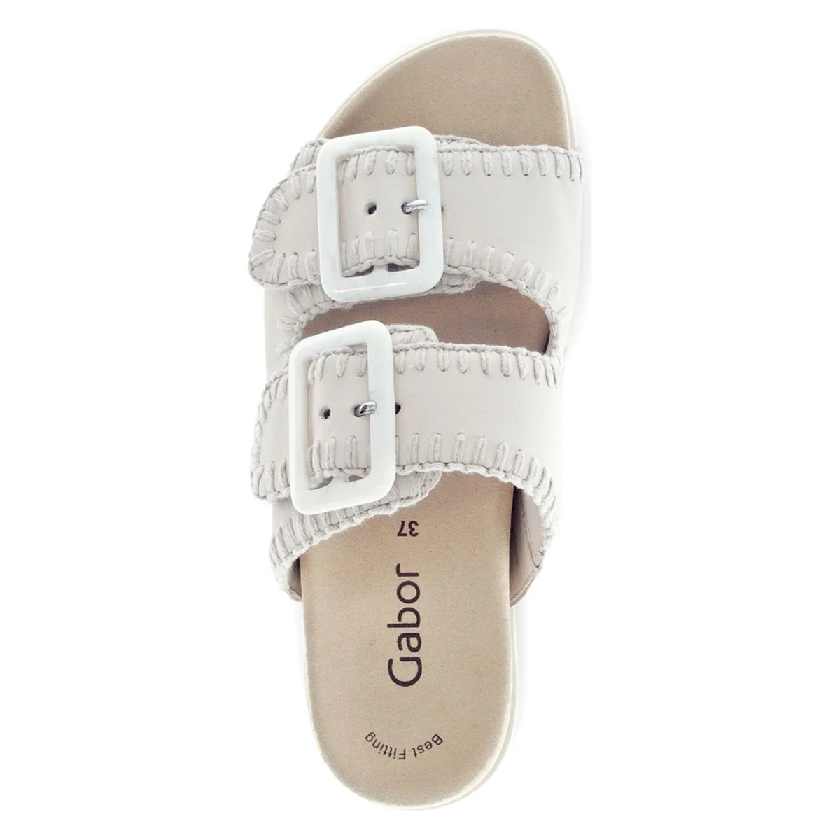 Gabor 741.22 Adjustable Slip On Sandal – Off White - Image 2
