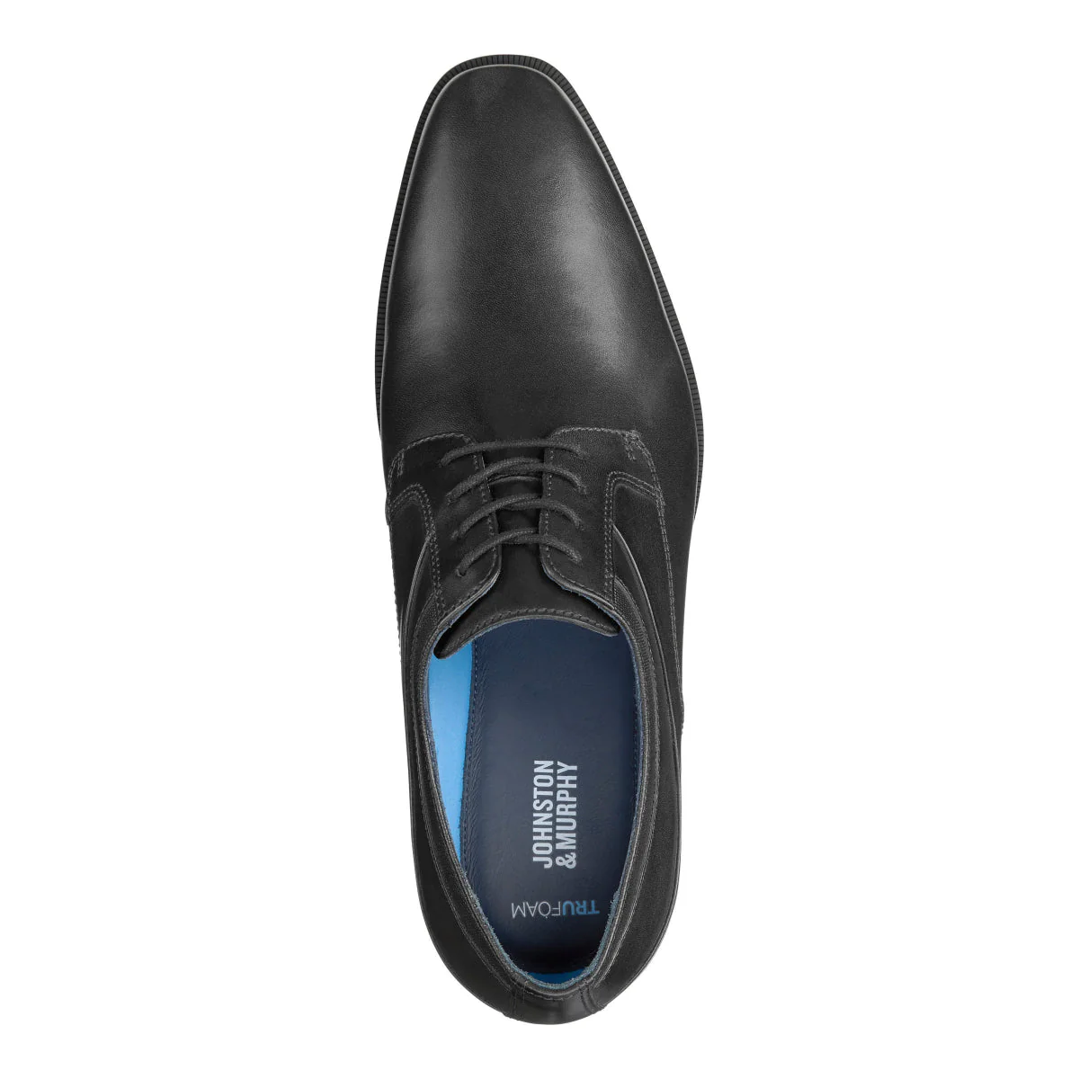 Johnston & Murphy Gibbons Plain Toe Men's Dress Shoe in Black - Image 6