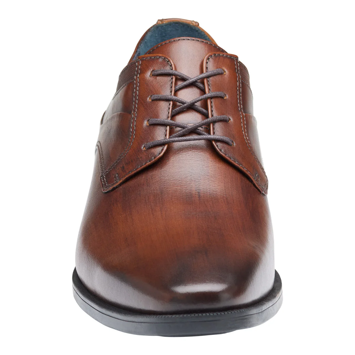 Johnston & Murphy Gibbons Plain Toe Men's Dress Shoe in Mahogany - Image 4