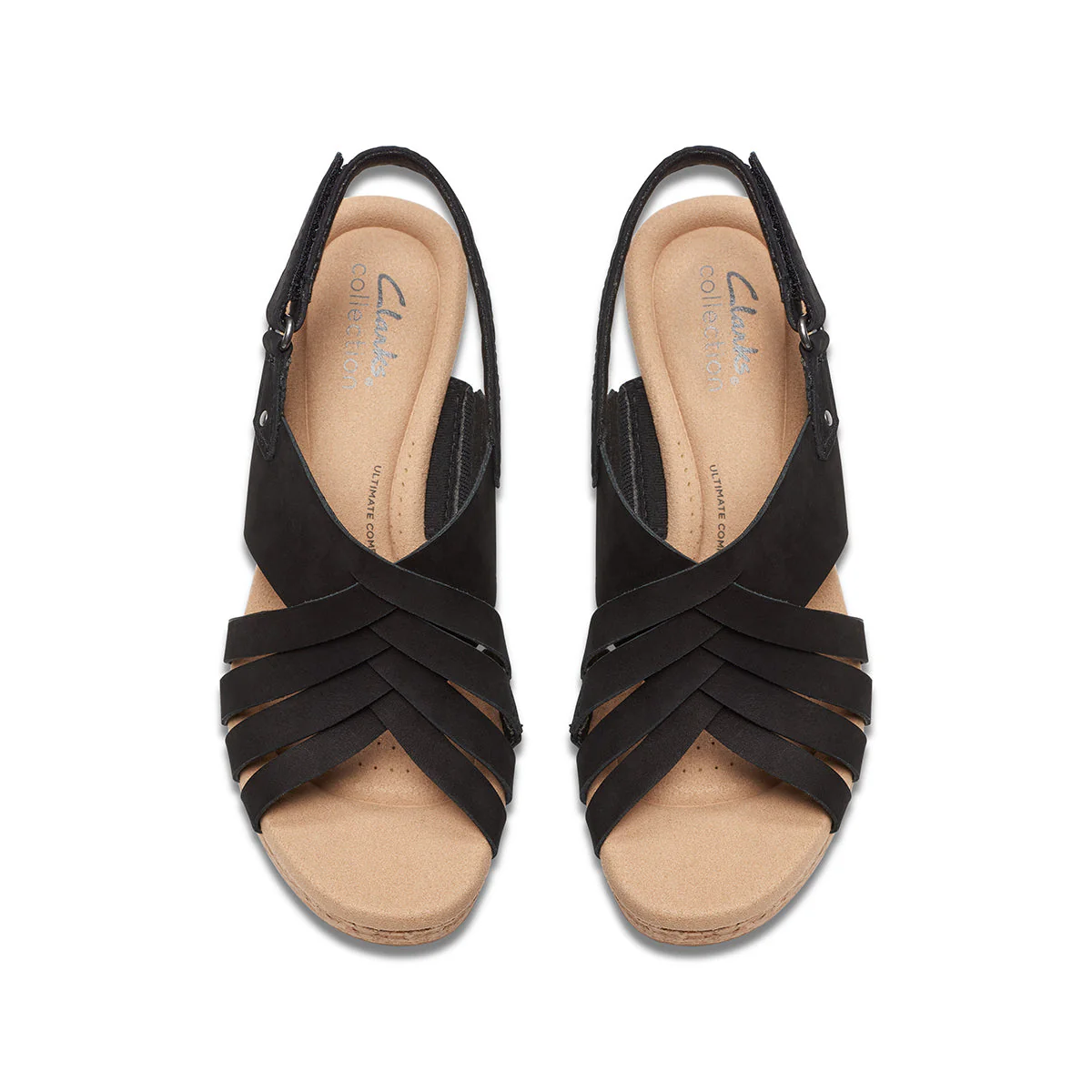 Clarks Giselle Ivy Women's Wedge Sandals in Black - Image 6