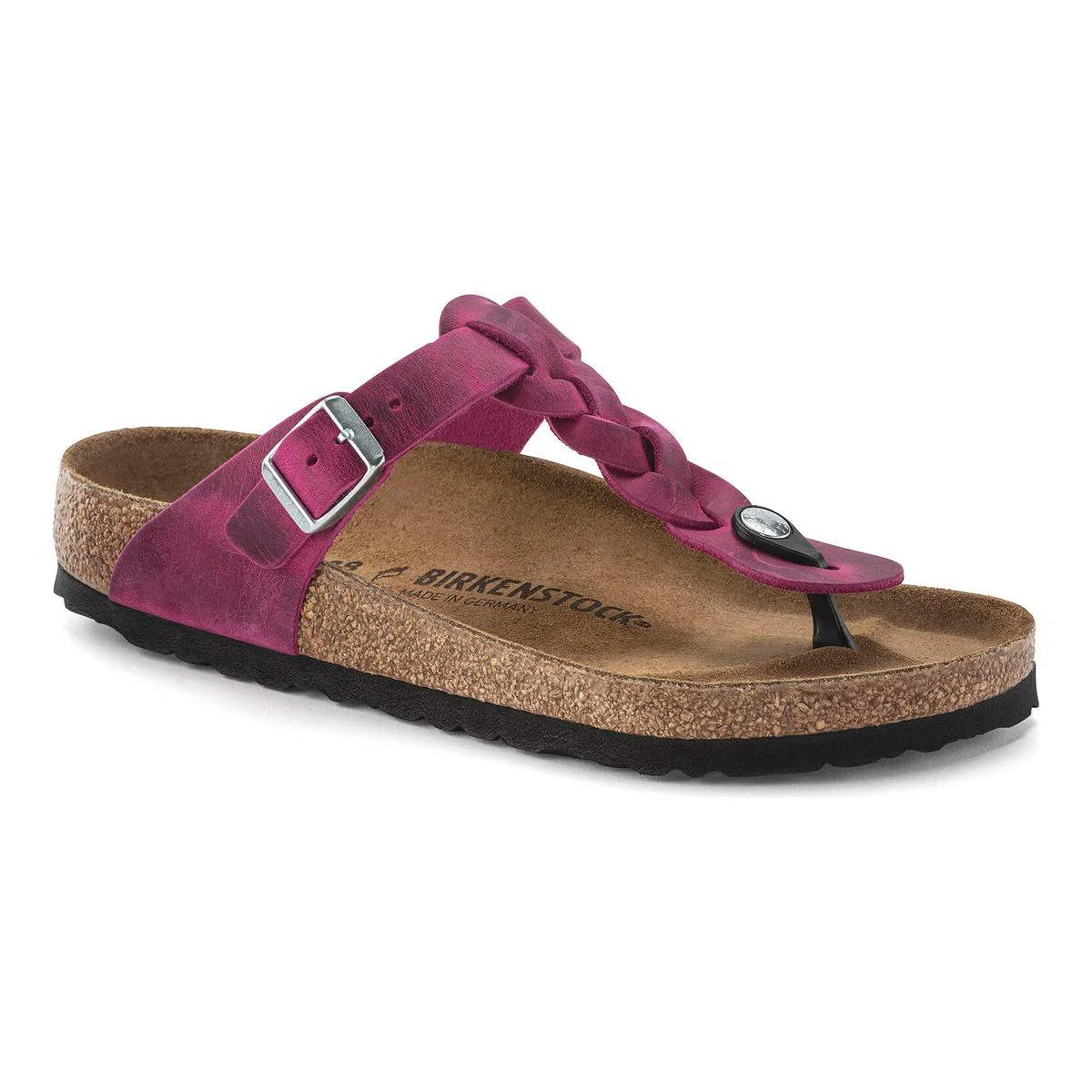 Birkenstock Gizeh Braided Oiled Leather – Fuchsia