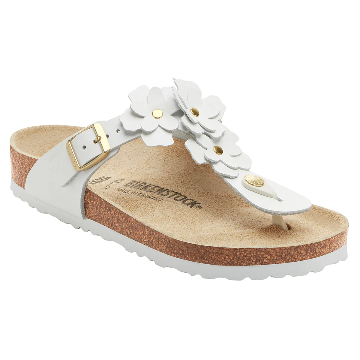 Birkenstock Gizeh Flower Leather – White