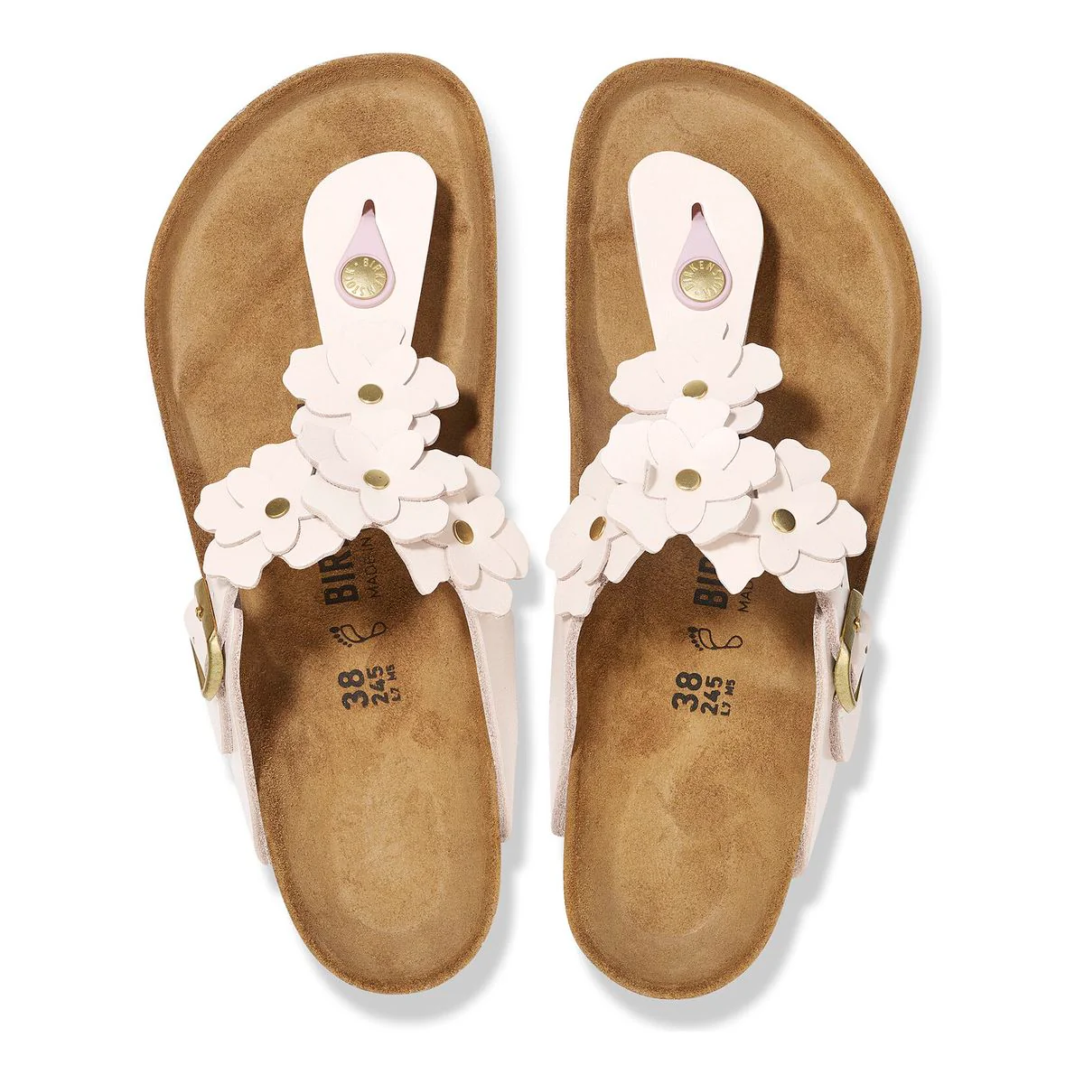 Birkenstock Gizeh Flower Leather – Light Rose - Image 2