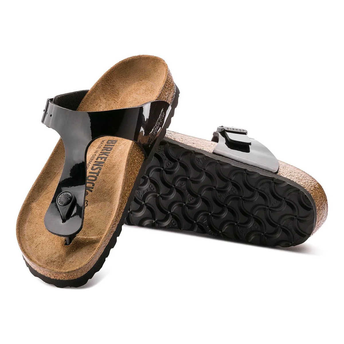 Birkenstock Gizeh Birko-Flor – Black Patent - Image 2