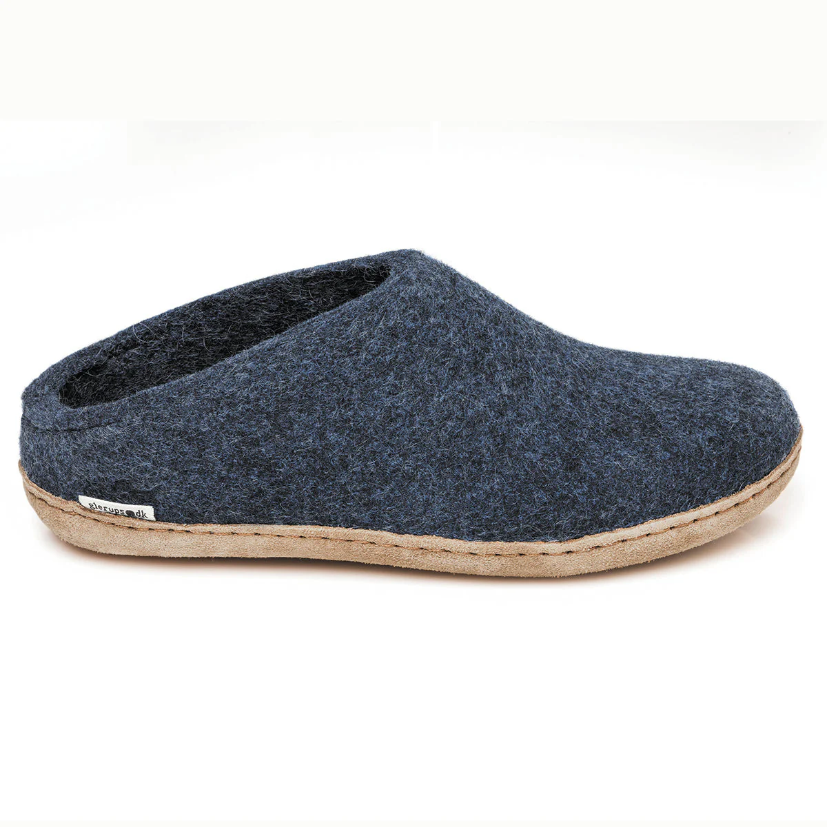Glerups Slip On Leather Sole in Denim - Image 2