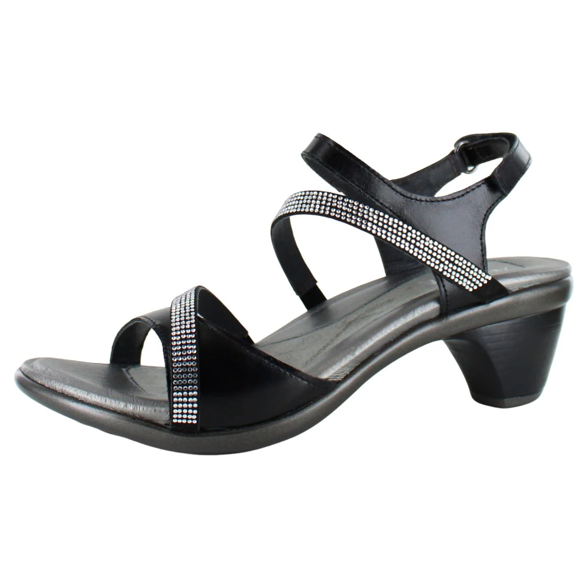 Naot Innovate Backstrap Heeled Sandal in Black - Image 2