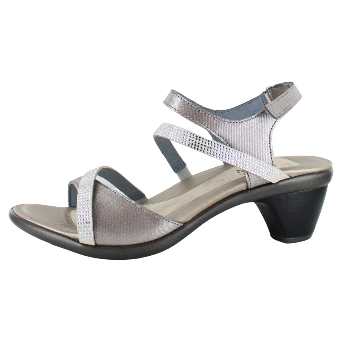 Naot Innovate Backstrap Heeled Sandal in Silver - Image 2