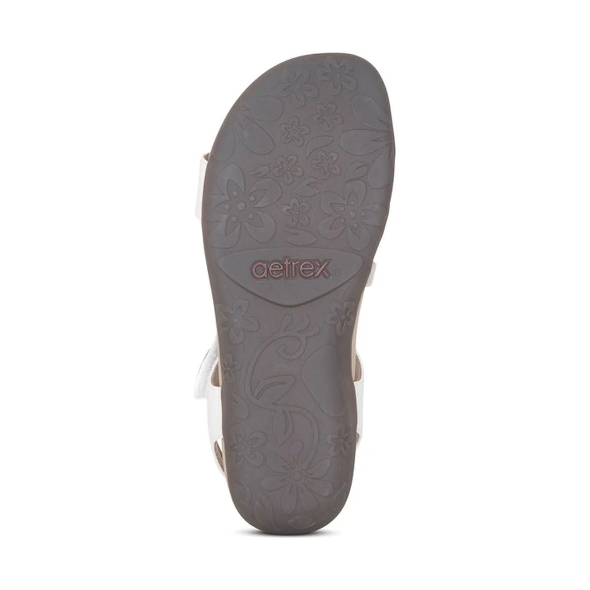 Aetrex Jess Women's Adjustable Quarter Strap Sandal – White - Image 4