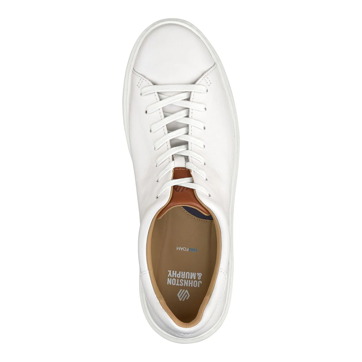 Johnston & Murphy Anders Lace-To-Toe Men's Sneaker in White - Image 9