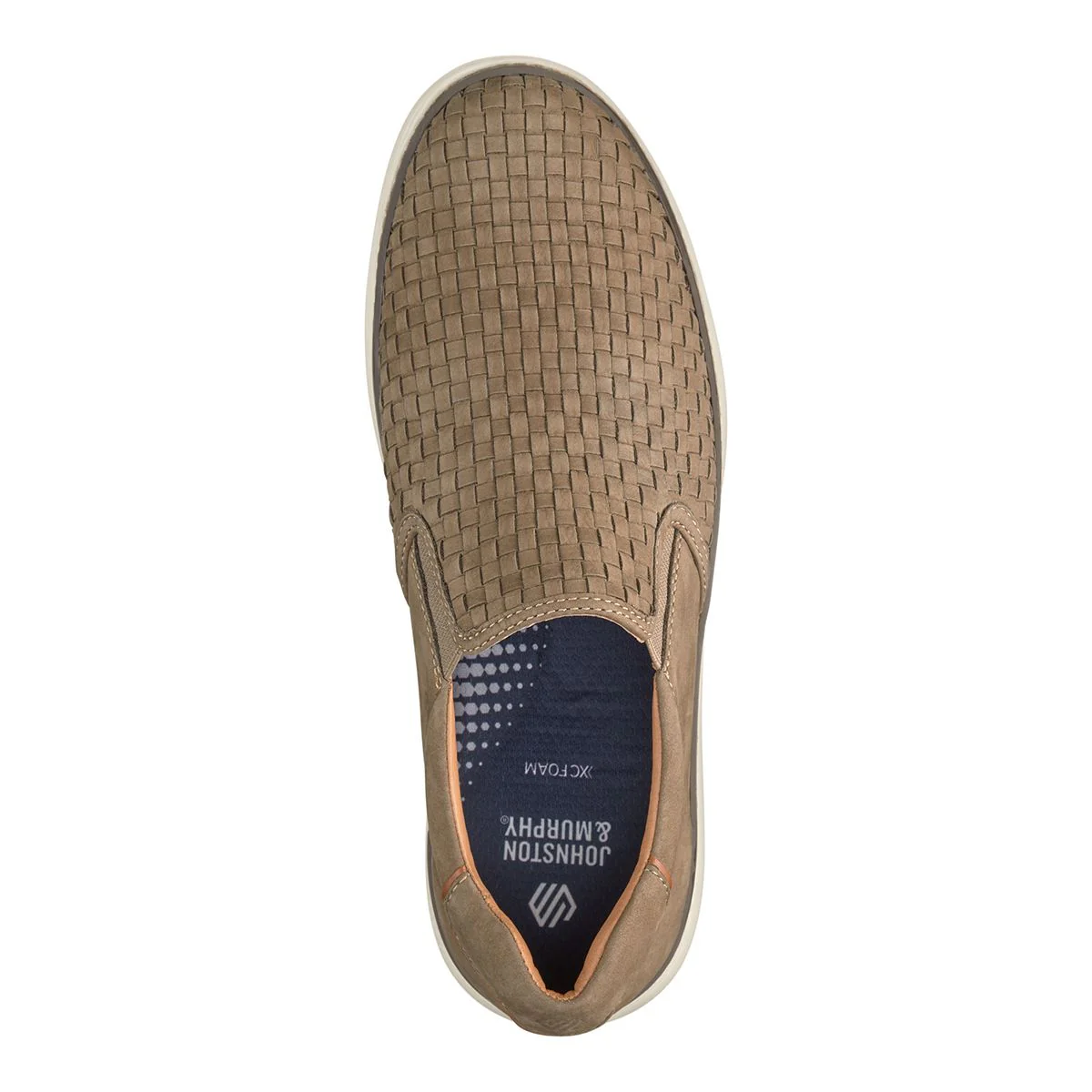 Johnston & Murphy McGuffey 2 Woven Men's Slip-On in Taupe - Image 5